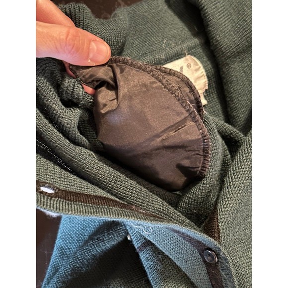 80s Nils Wool Blend Ski Sweater size M Collared Button Front Ribbed Bottom - Picture 5 of 7